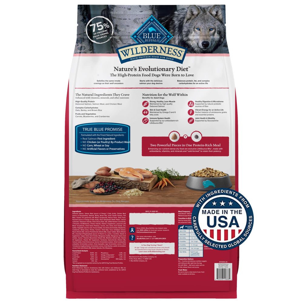 Blue Buffalo Wilderness high-protein-kibble: protein-rich bites support muscles