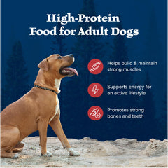 Blue Buffalo Wilderness Rocky Mountain red meat bowl presentation highlights protein.