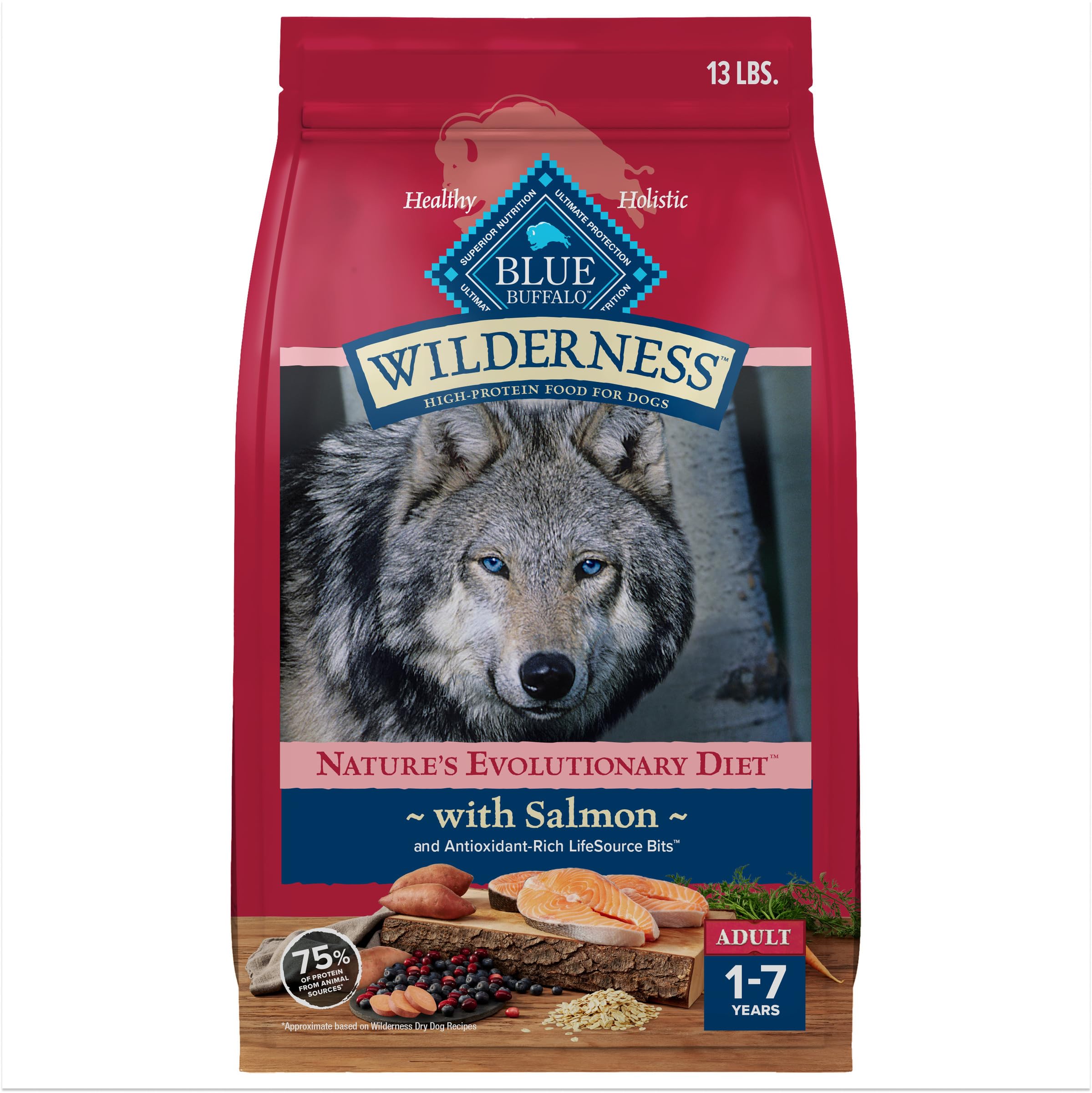Blue Buffalo Wilderness Salmon First Ingredient: real salmon leads to flavorful, protein-rich meals.