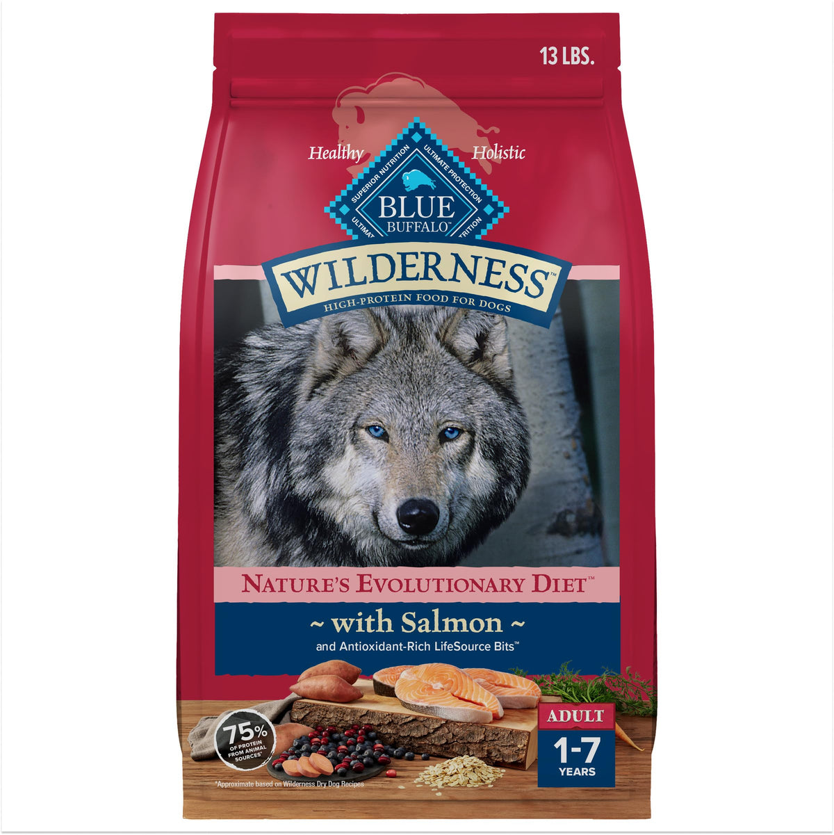 Blue Buffalo Wilderness Salmon First Ingredient: real salmon leads to flavorful, protein-rich meals.