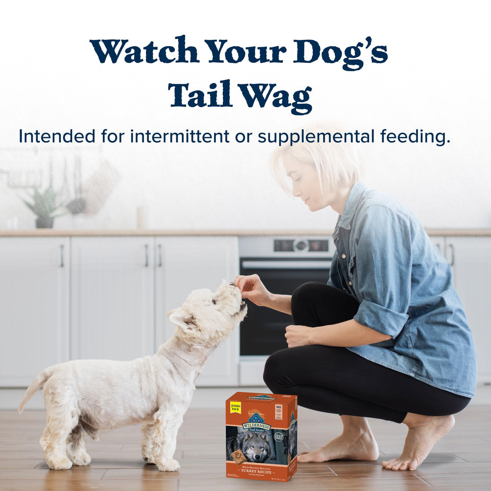 Blue Buffalo Wilderness Trail Treats suitable for all breed sizes