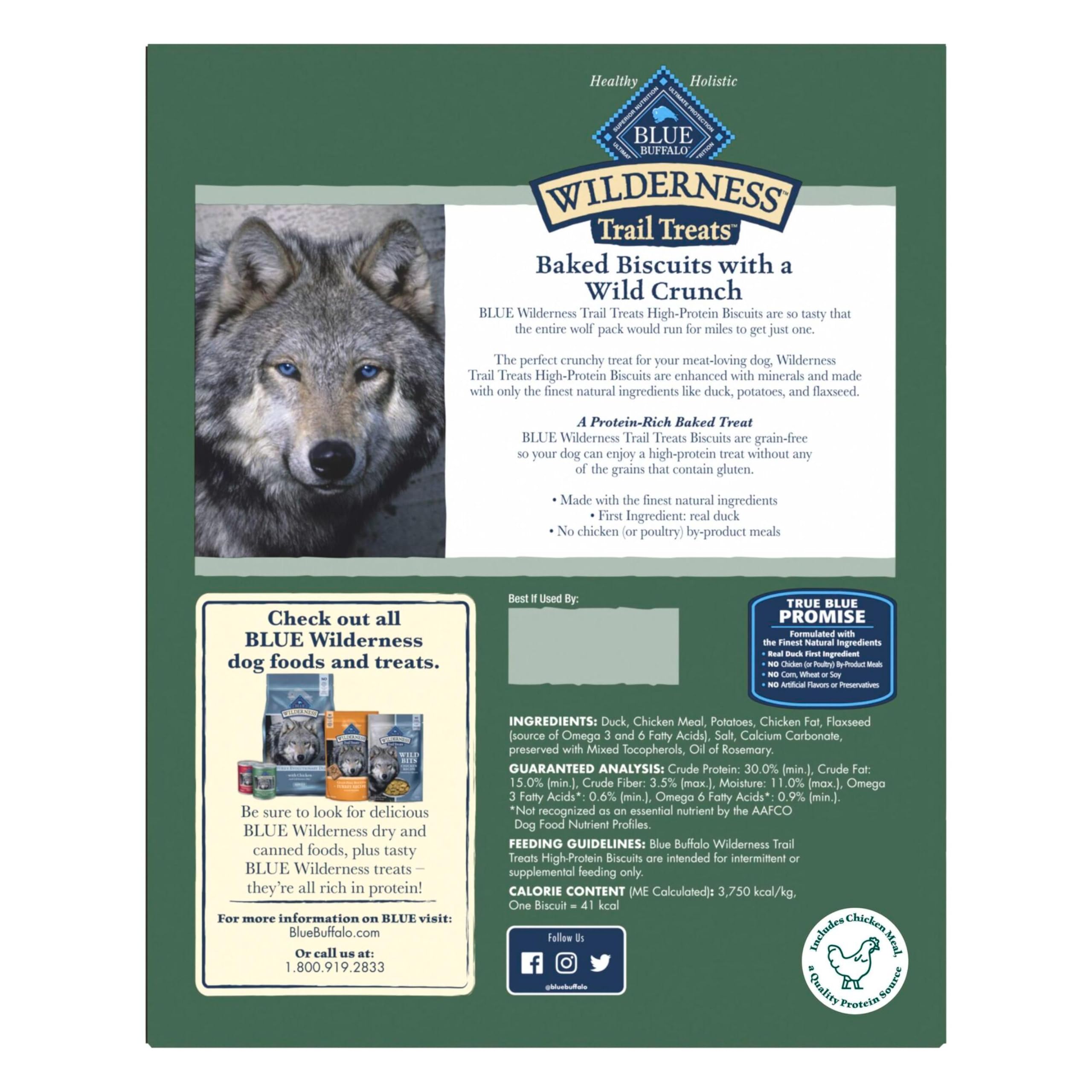 Blue Buffalo Wilderness Trail Treats crunch close-up shows texture ideal for training rewards.