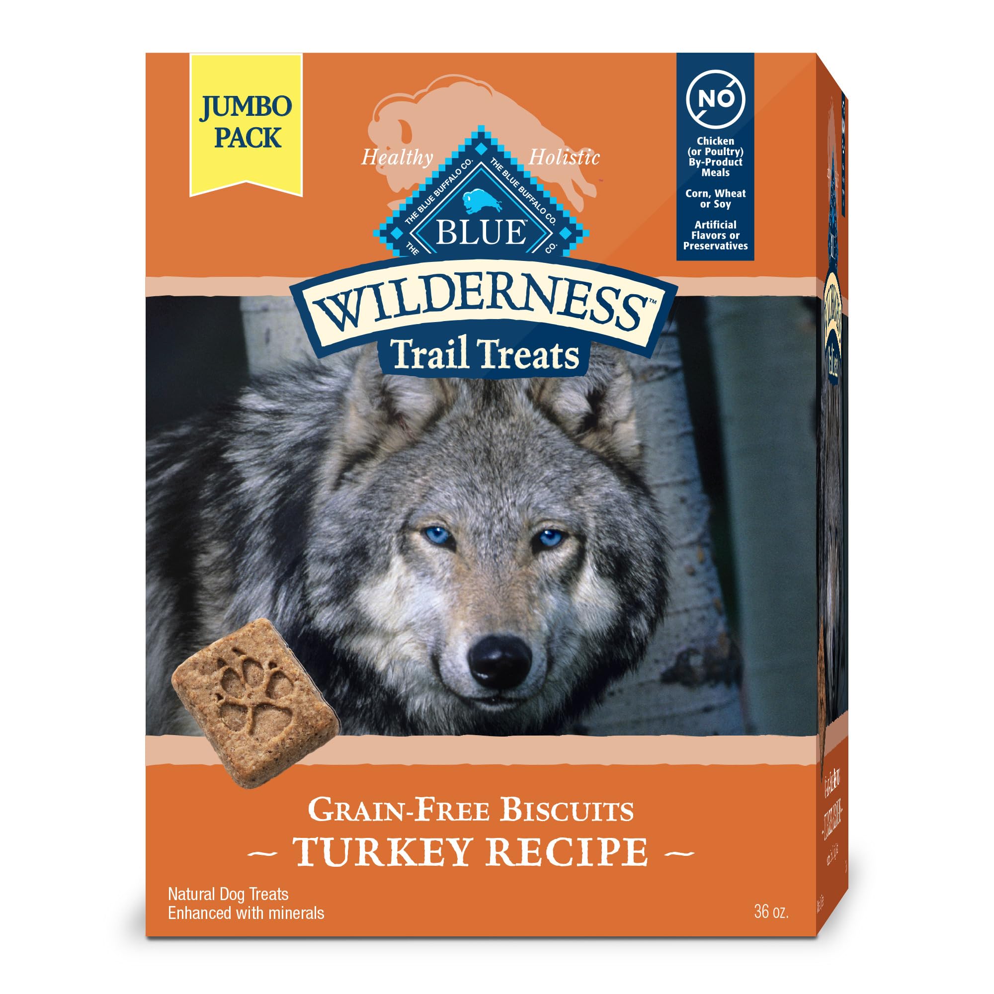 Blue Buffalo Wilderness Trail Treats box highlights real turkey first ingredient for meat-loving dogs