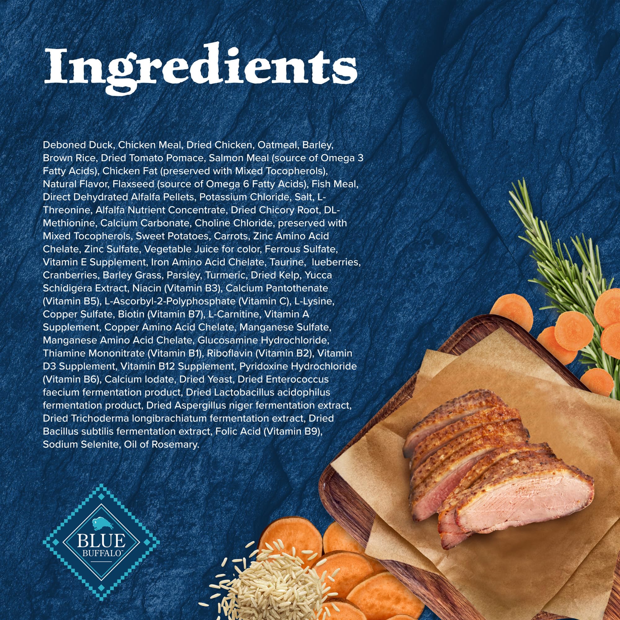 Blue Buffalo Wilderness wholesome grains on bag highlight balanced nutrition