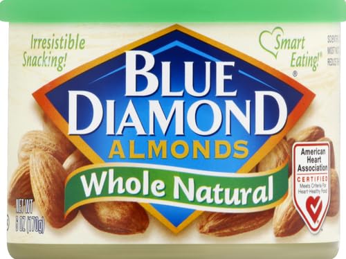 Blue Diamond almonds with 6g protein and 3g fiber per serving.