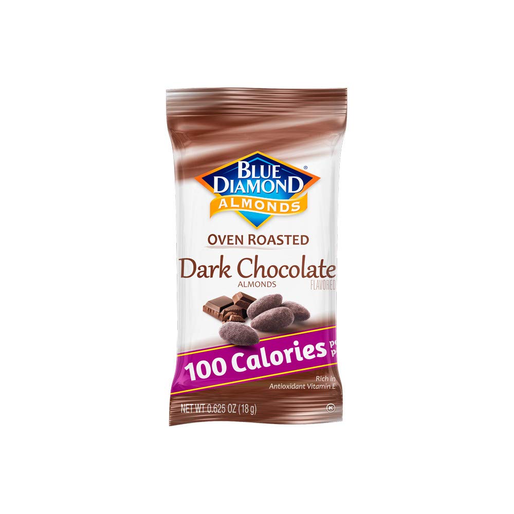 Blue Diamond almonds cocoa-dusted close-up highlighting glossy coating