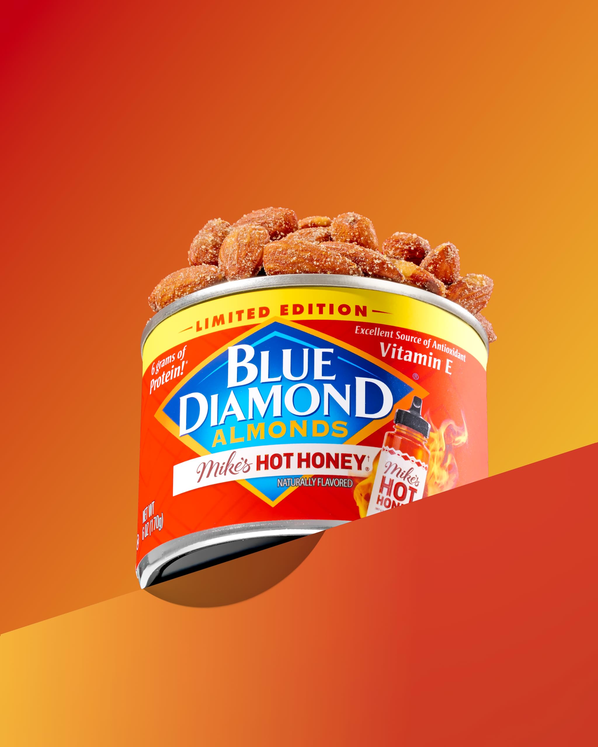 Label close-up—Blue Diamond Mike’s Hot Honey line showcases flavor with natural ingredients.