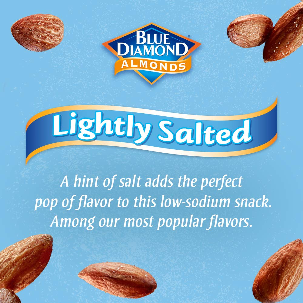Blue Diamond Almonds Lightly Salted nutrition label close-up highlighting vitamin E
