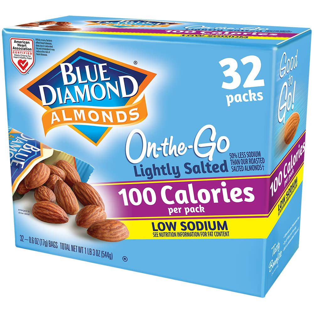 Blue Diamond Almonds low-sodium pack for on-the-go snacking