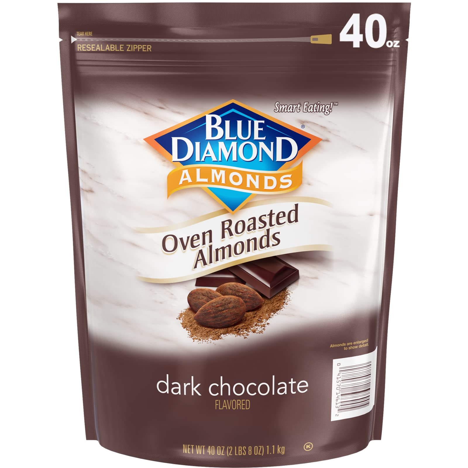 Blue Diamond Almonds oven-roasted-dark-chocolate-snack delivers rich flavor in every bite