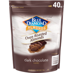 Blue Diamond Almonds oven-roasted-dark-chocolate-snack delivers rich flavor in every bite
