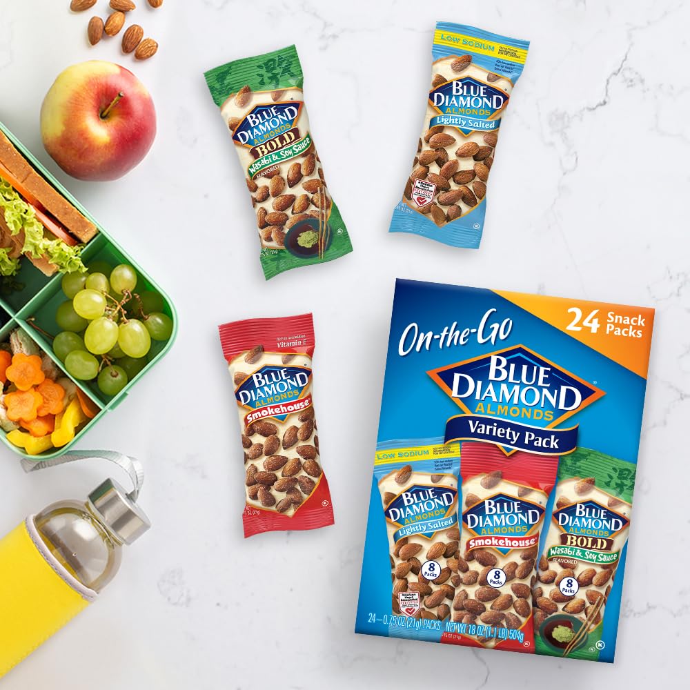 Blue Diamond Almonds vitamin E-rich nuts in convenient packs