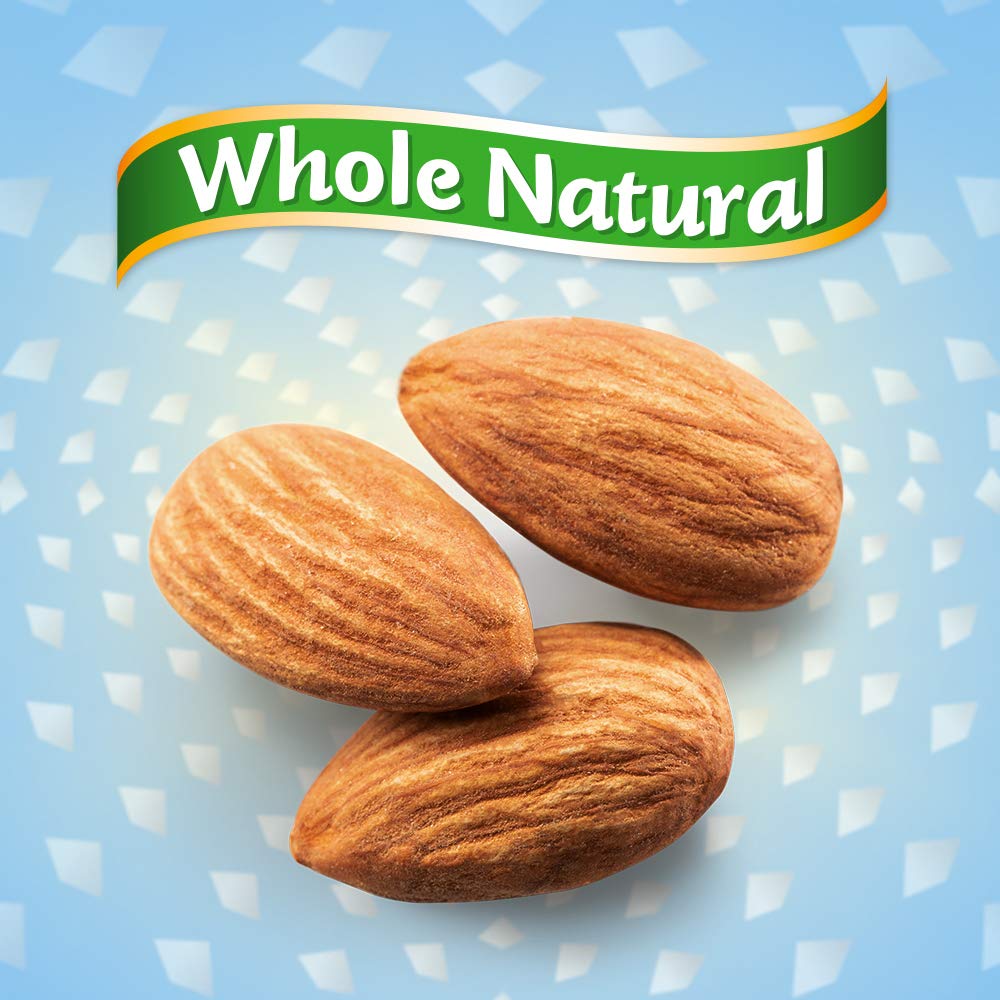 Blue Diamond almonds highlighting vitamin E for on-the-go energy.
