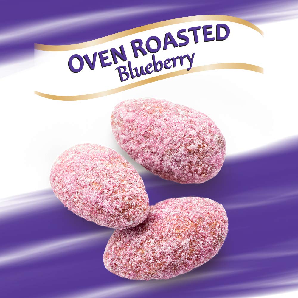 Blue Diamond Blueberry Almonds in a bag for on-the-go snacking.
