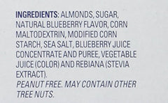 Blue Diamond Blueberry Almonds single-serve pouch in hand, ideal travel snack.