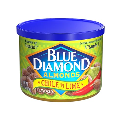 Blue Diamond Chile n' Lime almonds in hand for a quick lunch snack.