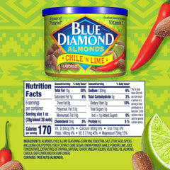 Blue Diamond Chile n' Lime crunch closeup shows bold coating and texture.