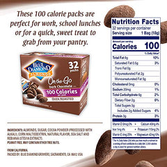 Blue Diamond almonds oven roasted with cocoa dust close-up coating