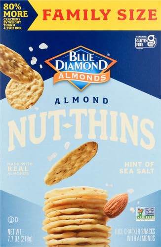 Blue Diamond Nut-Thins family-size box displayed for sharing.