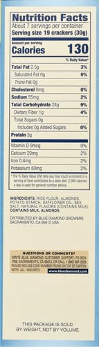 Blue Diamond Nut-Thins sea-salt crackers paired with cheese.