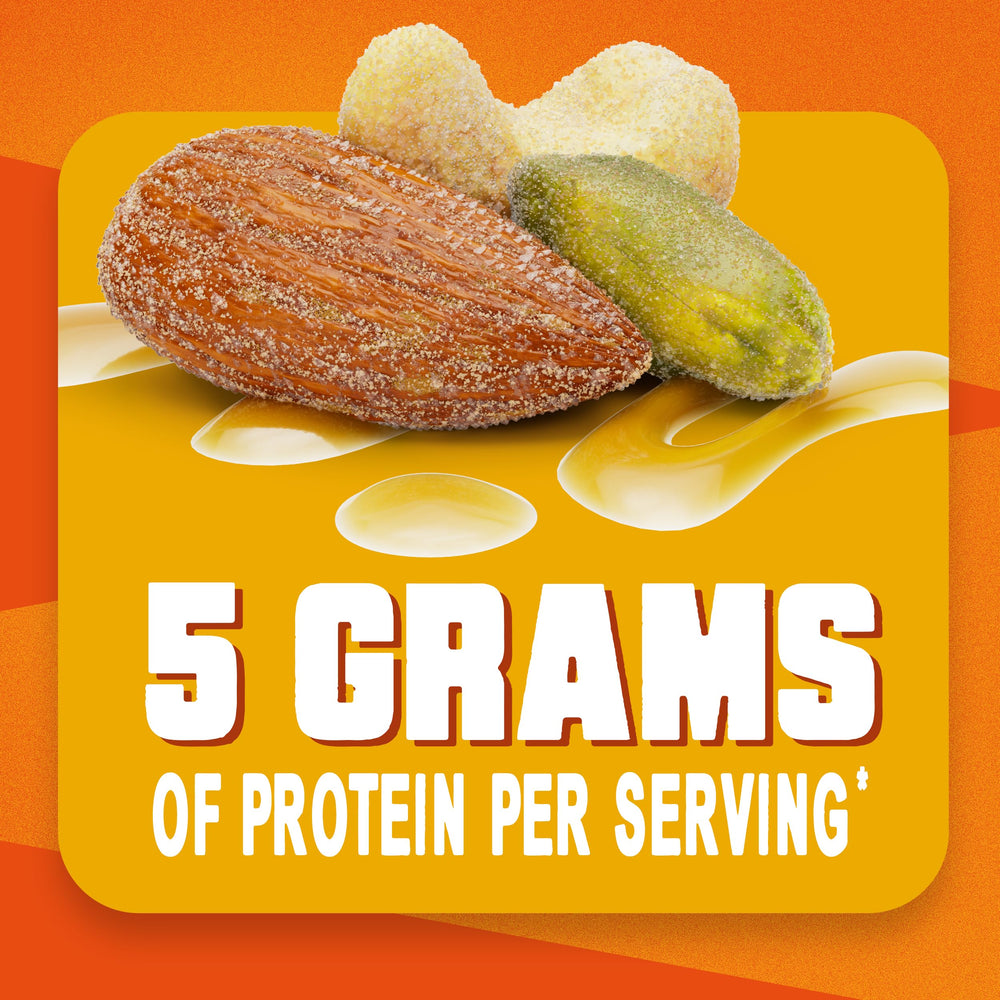 Blue Diamond nuts on-the-go can, travel-friendly snack.