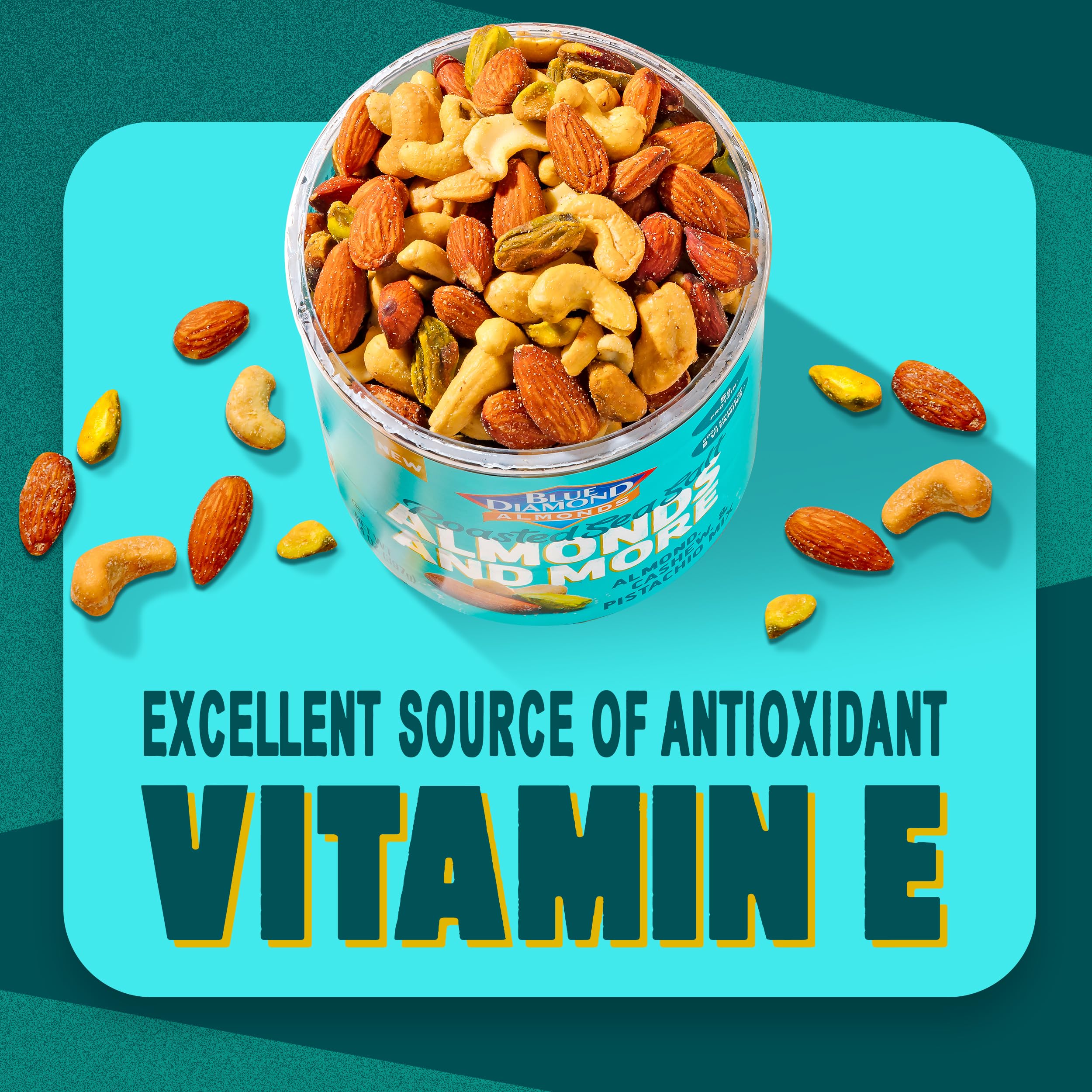 Blue Diamond on-the-go snack can for portable protein