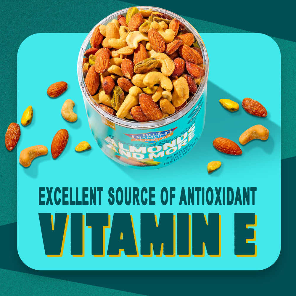 Blue Diamond on-the-go snack can for portable protein