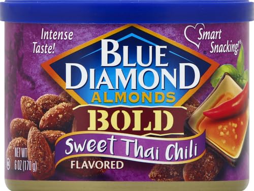Blue Diamond Sweet Thai Chili almonds with tomato, garlic, and molasses notes for savoriness.