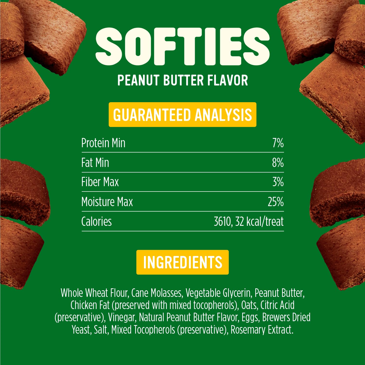 Recette sans colorants artificiels des Softies Blue Dog Bakery, idéale pour tous les âges.