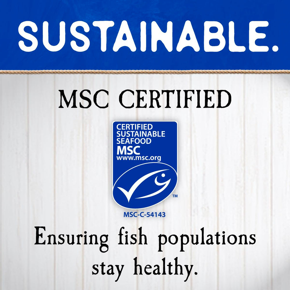 Blue Harbor Pink Salmon with mild flavor, gluten free and soy free