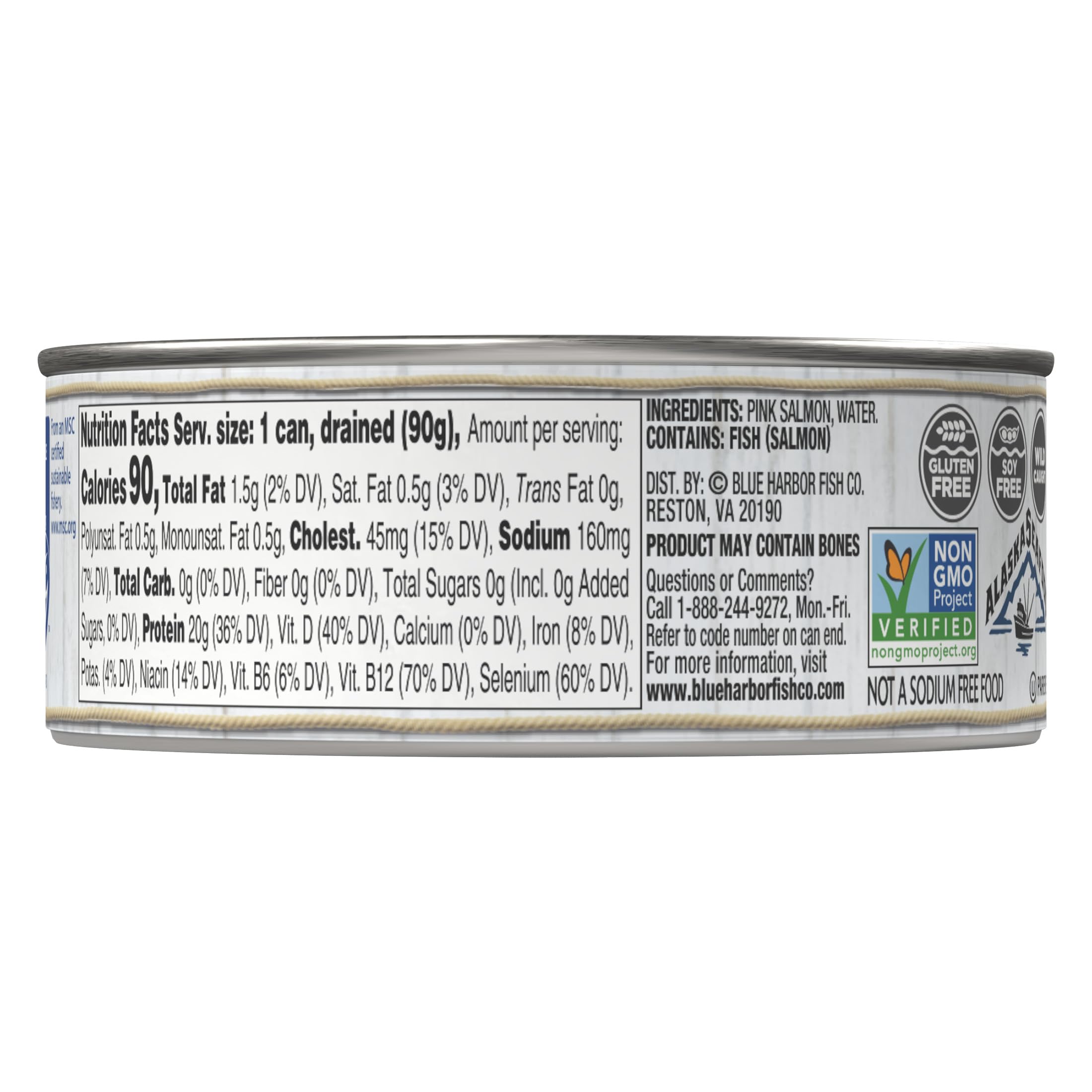Blue Harbor Skinless Boneless Pink Salmon can, ideal for quick sandwiches