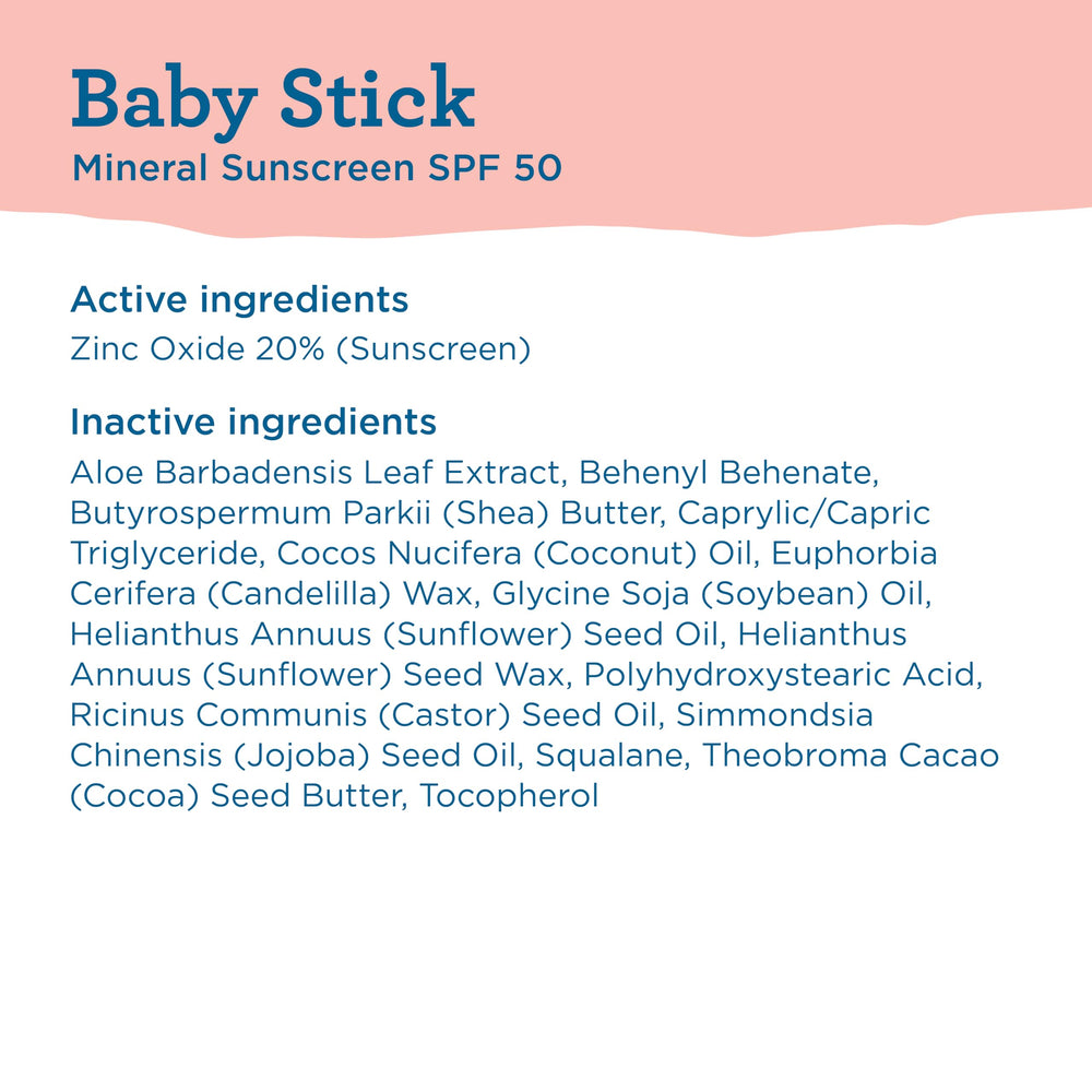 Blue Lizard Baby Sunscreen Stick pocket-size for travel and on-the-go protection.