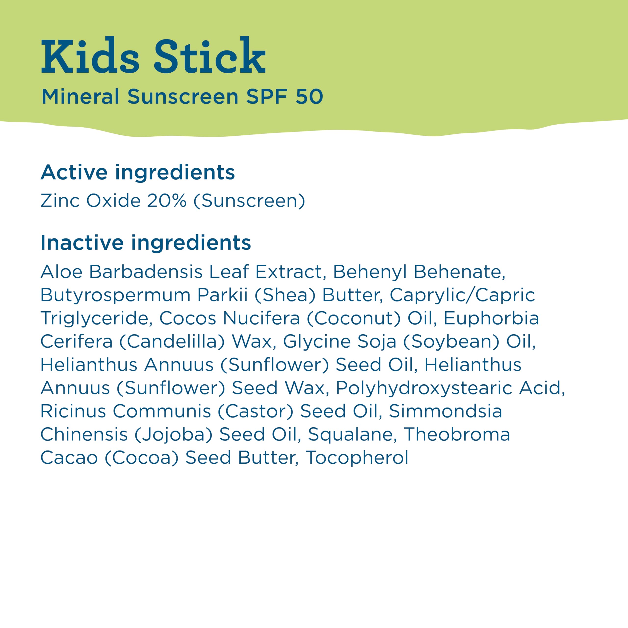 Blue Lizard Kids Mineral Sunscreen Stick packaging highlights pocket size travel friendly
