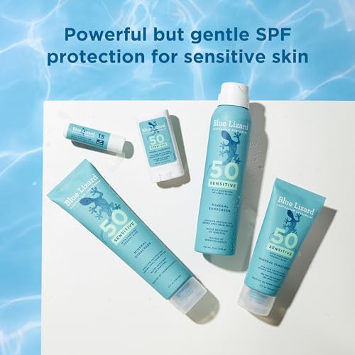 Dermatologist-trust label on Blue Lizard sunscreen brand