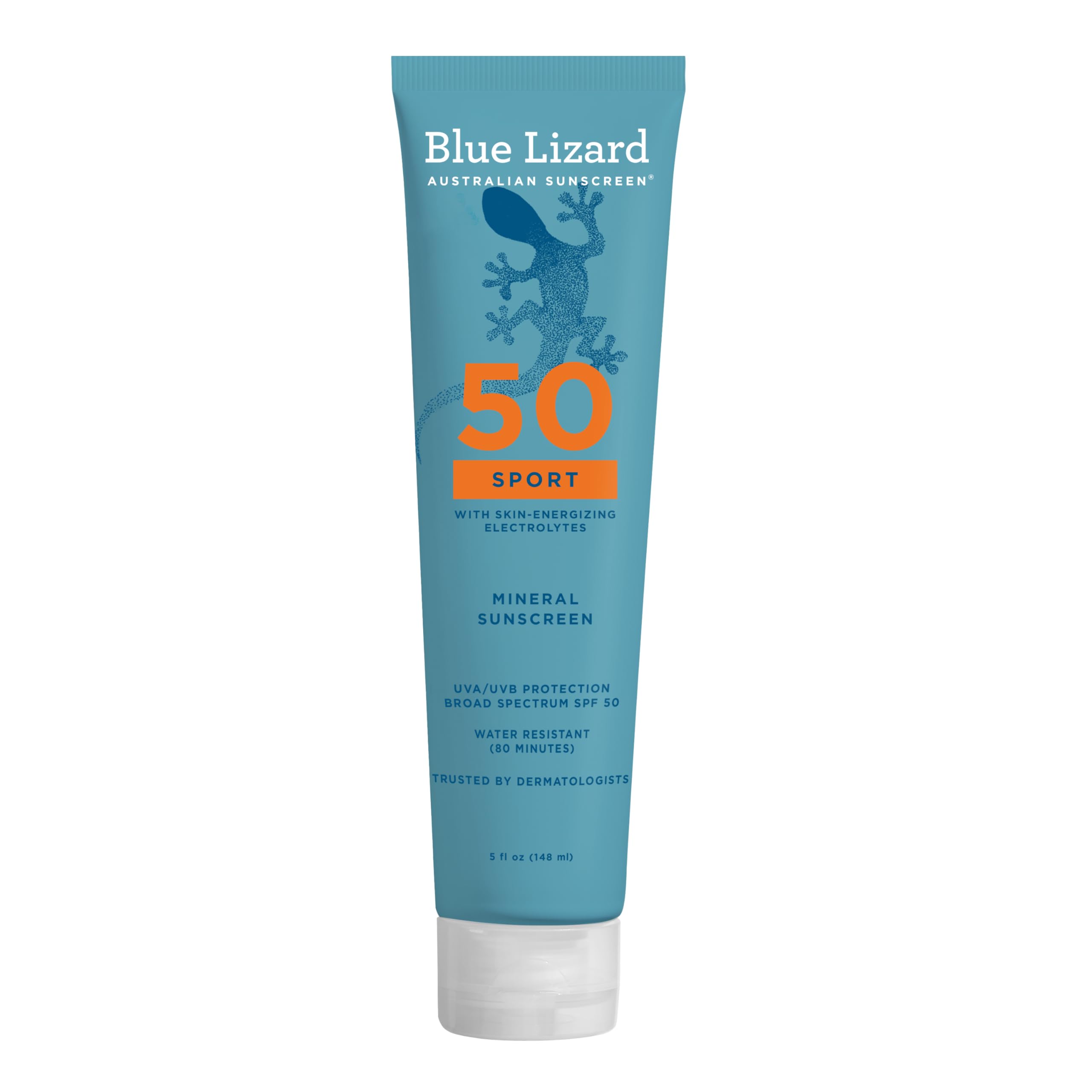 Blue Lizard Sport Mineral SPF 50 lotion bottle for outdoor athletic protection