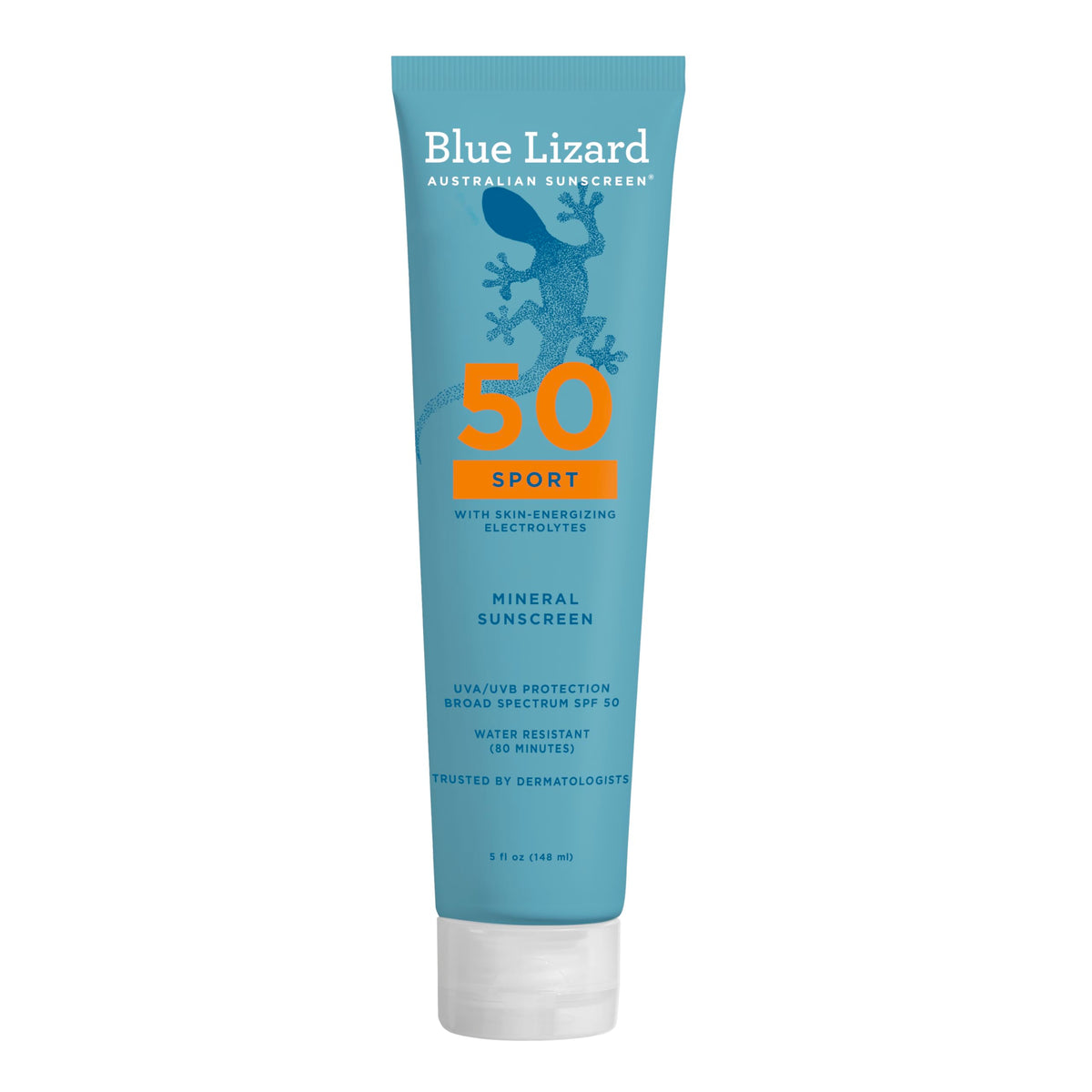 Blue Lizard Sport Mineral SPF 50 lotion bottle for outdoor athletic protection