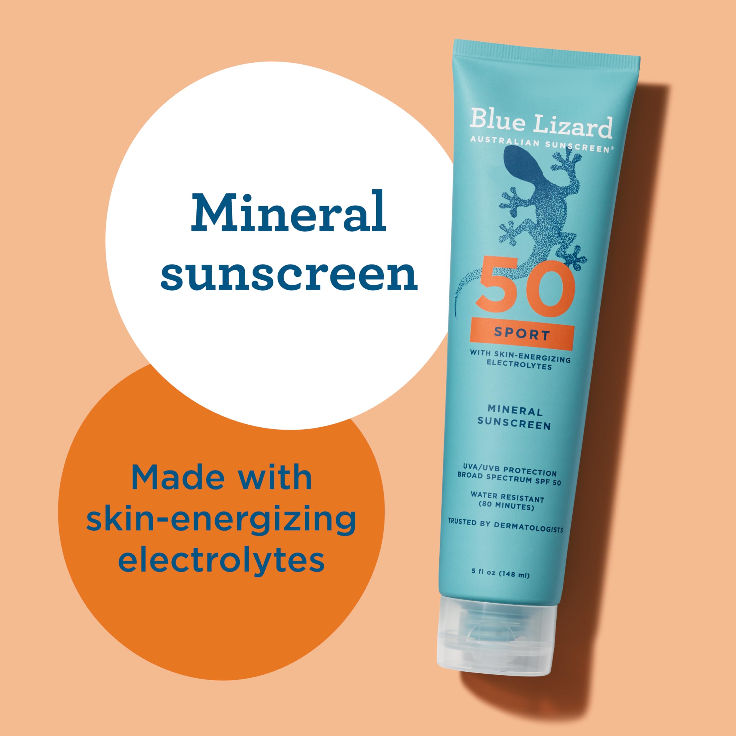 Blue Lizard Sport SPF 50 untinted lotion on dry skin