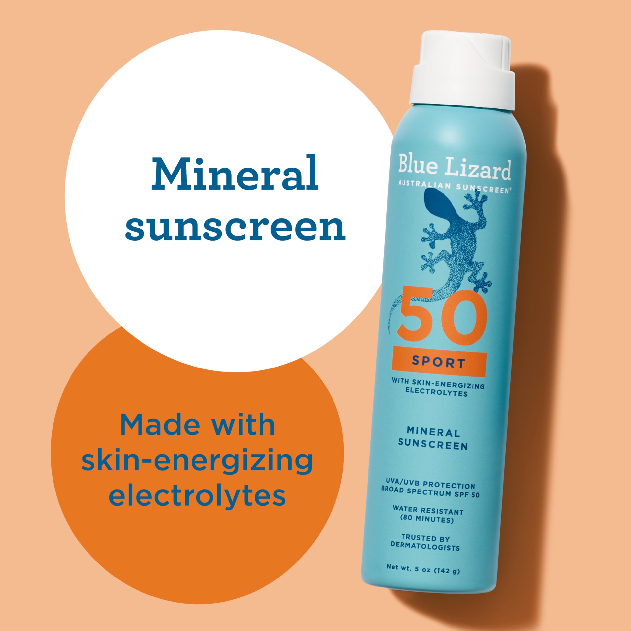 Blue Lizard Sport demonstrates 80-minute water resistance during sports.