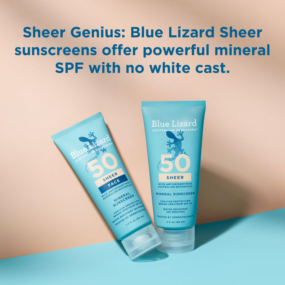 Travel-size 1.7 oz Blue Lizard bottle for trips.