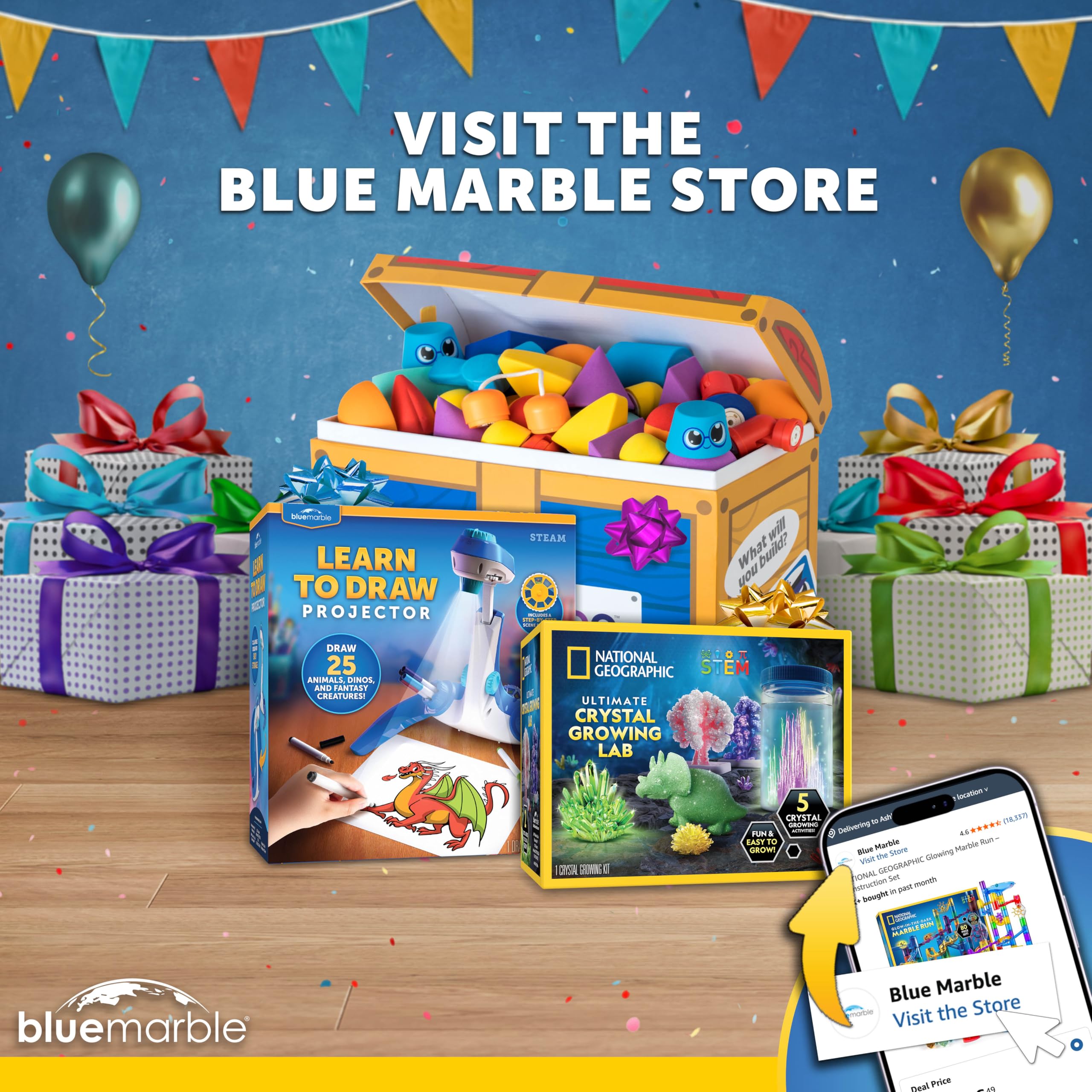 Blue Marble kid friendly instructions for easy assembly