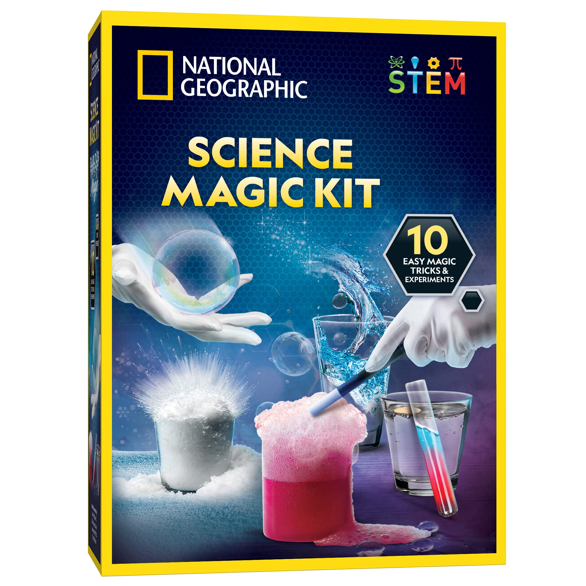 Blue Marble Magic Chemistry Set: child performs a trick, sparking curiosity