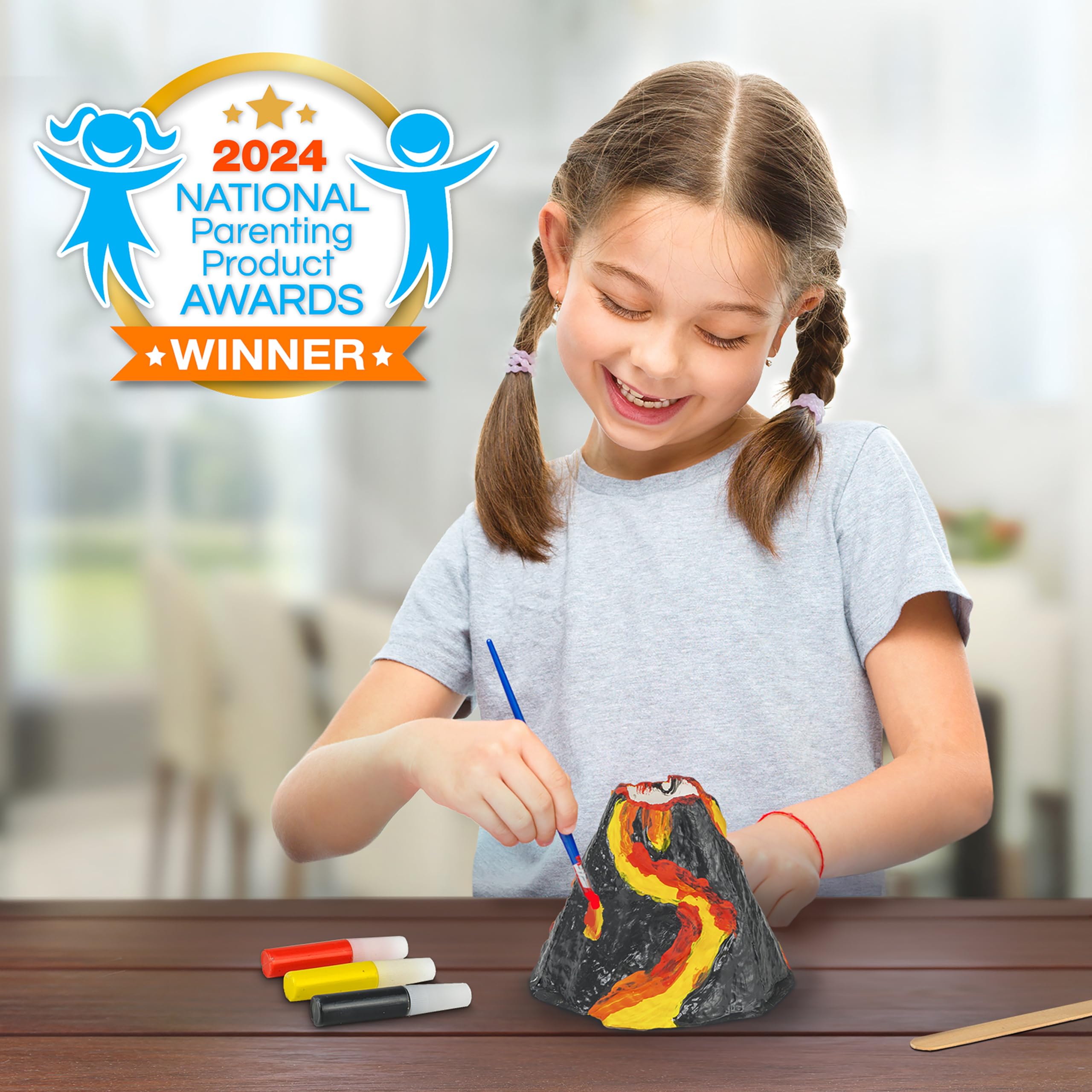Blue Marble Volcano Kit colorful paint brings lifelike lava visuals.
