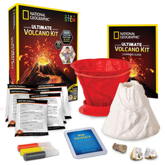 Blue Marble National Geographic Volcano Kit eruption powder enables dramatic home eruptions.