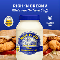 Blue Plate Real Mayonnaise on a burger adds rich texture