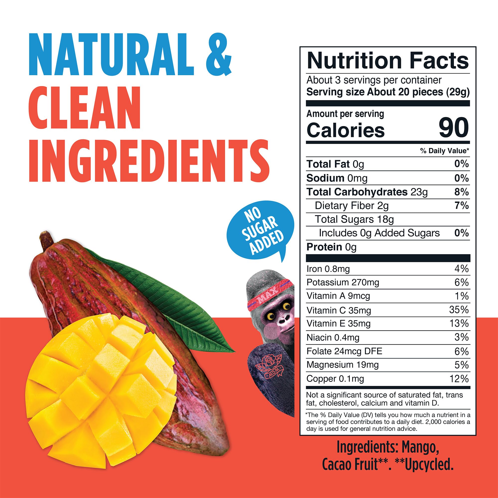 Blue Stripes Cacao Superfruit Gummies bottle with colorful gummies ideal for family snacks.