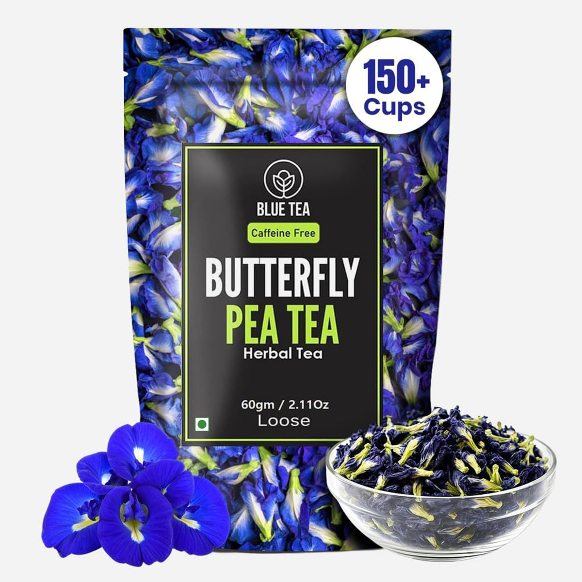 Blue Tea butterfly pea loose tea pack ready for antioxidant-rich daily ritual