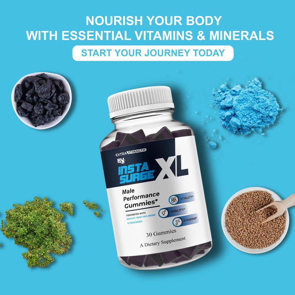 Blue Vibe Insta Surge XL gummies on hand for easy daily dose.