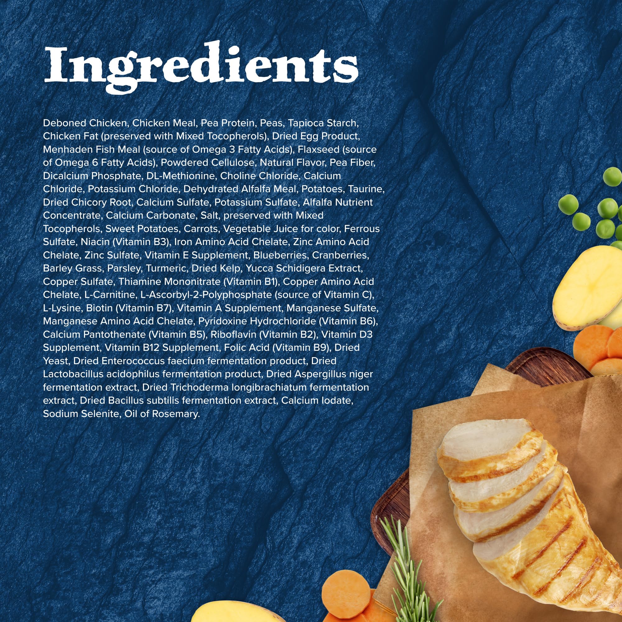Blue Wilderness no-chicken-by-product meals promotes a cleaner protein source.