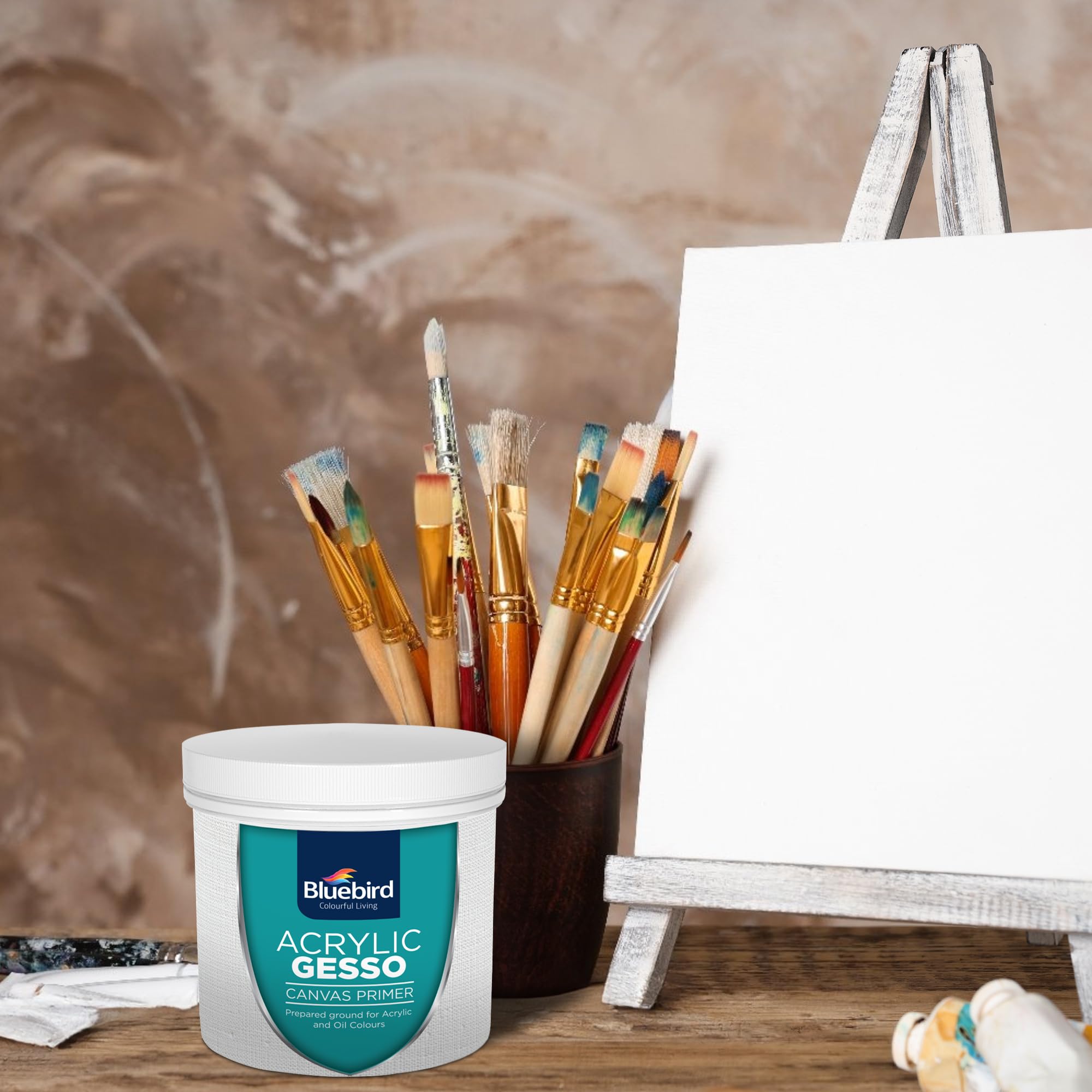 BLUEBIRD Heavy Gesso 28.2 oz tub for home studio priming