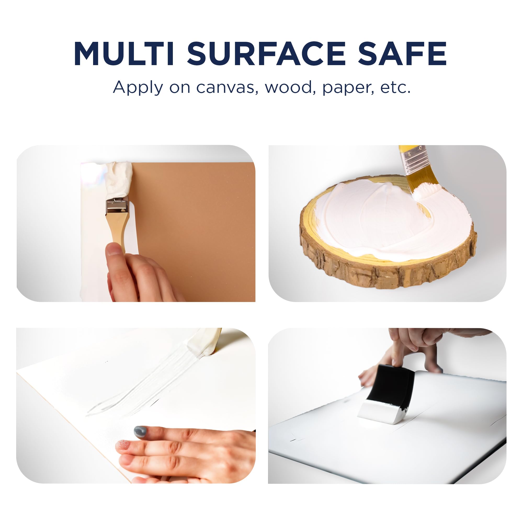 Gesso drying action demonstrates quick-dry surface for workflow efficiency